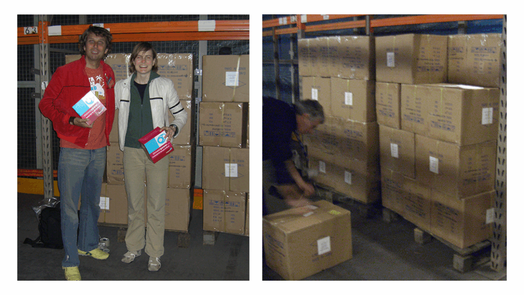 Daan en ik trots voor de lading
